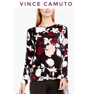Vince Camuto Floral Hi Lo Blouse Size Small Women’s